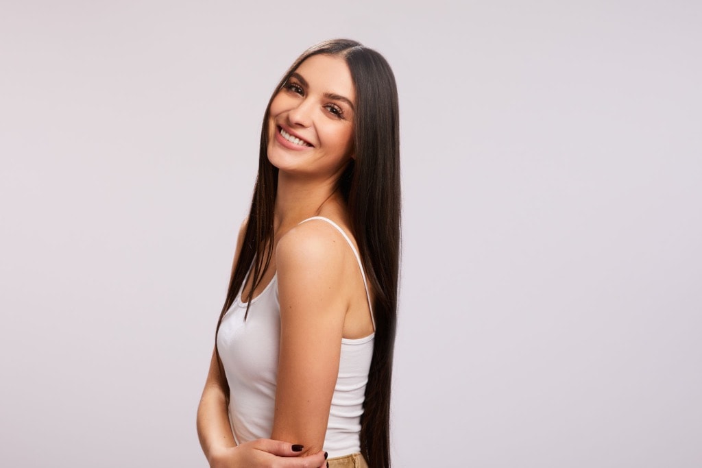Silk press sleek straight style at Twisted Elegance